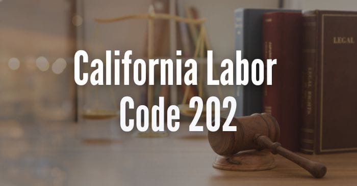california labor code 202