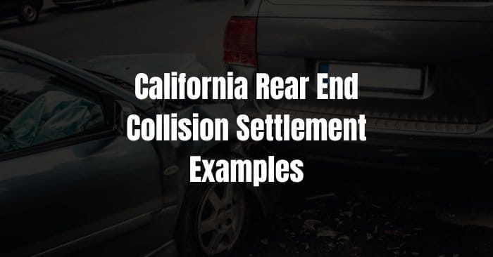 rear end collision settlement examples